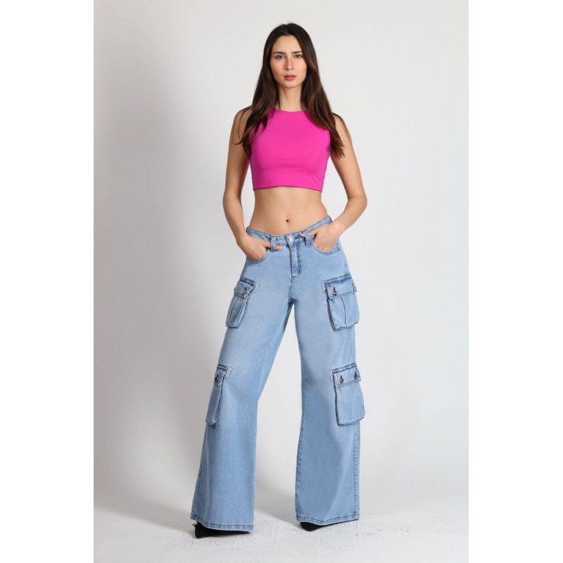 Jeans Cargo Palazzo 4036 2